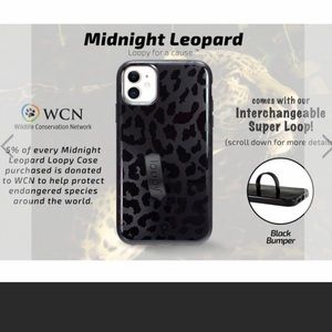 Iphone 11 Midnight Leopard Loopy Case